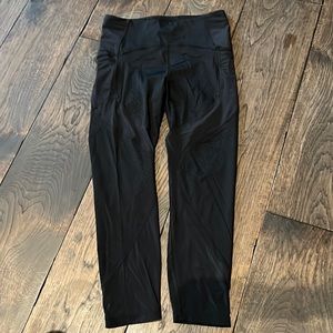 Lululemon sheer bottom leggings with mesh details